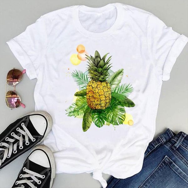 cartoon pineapple kawaii fruit womens short sleeve graphic summer fashion print female clothes tees t shirt, White
cartoon pineapple kawaii fruit womens short sleeve graphic summer fashion print female clothes tees t shirt, White
