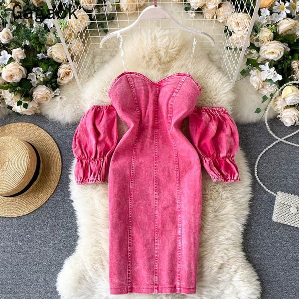 casual dresses gagaok woman dress 2021 summer strapless puff sleeve sheath solid sleeveless bodycon club fashion vestidos, Black;gray
casual dresses gagaok woman dress 2021 summer strapless puff sleeve sheath solid sleeveless bodycon club fashion vestidos, Black;gray