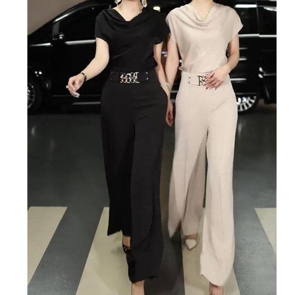 women's two piece pants women casual set 2021 versatile summer fashion korean corp flare wide leg suit female plus size clothes, White
women's two piece pants women casual set 2021 versatile summer fashion korean corp flare wide leg suit female plus size clothes, White