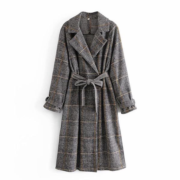 women's wool & blends yenkye women vintage houndstooth coat elegant ladies long sleeve with belt warm outerwear female chic winter over, Black
women's wool & blends yenkye women vintage houndstooth coat elegant ladies long sleeve with belt warm outerwear female chic winter over, Black