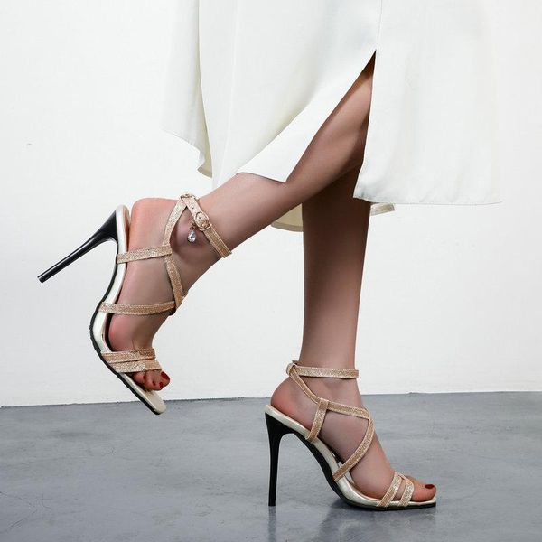 dress shoes 2021 pu leather women sandals fashion thin high heel open toe summer buckle party woman's big size, Black
dress shoes 2021 pu leather women sandals fashion thin high heel open toe summer buckle party woman's big size, Black