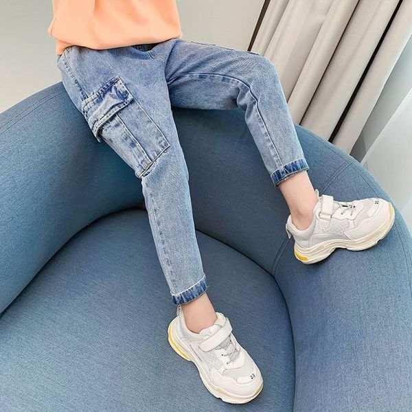 jeans for girls cargo pants denim high waist fashion korean trousers children casual 6 8 10yrs, Blue
jeans for girls cargo pants denim high waist fashion korean trousers children casual 6 8 10yrs, Blue