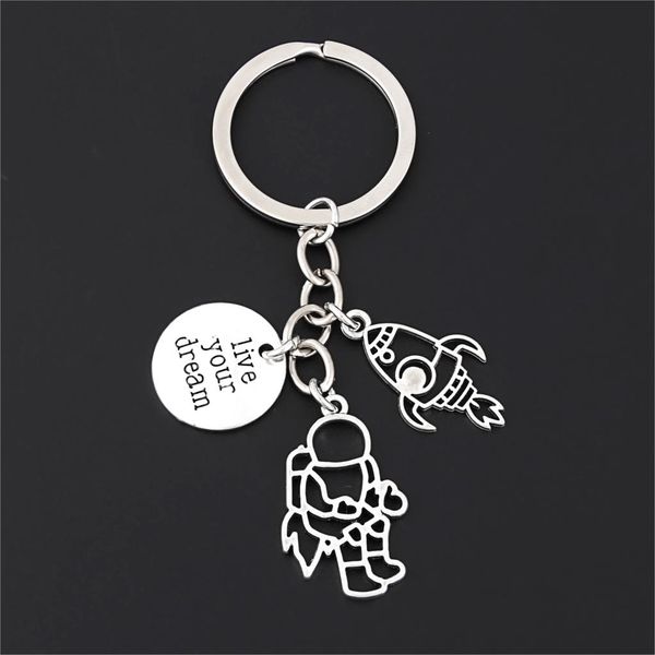 10pclive your dream printed words keychain space astronaut rocket pendant keyring souvenir gift jewelry wholesale e2694, Silver
10pclive your dream printed words keychain space astronaut rocket pendant keyring souvenir gift jewelry wholesale e2694, Silver