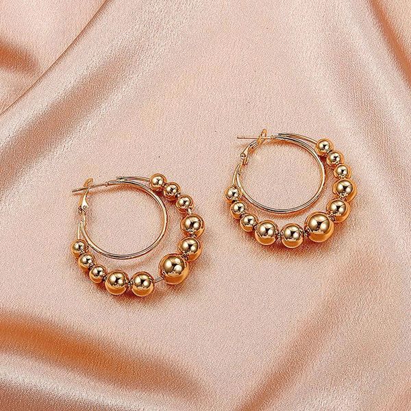 hoop & huggie exaggerated gold color metal cirlce earrings round beads ear rings buckle huggies aesthetic statement jewelry, Golden;silver
hoop & huggie exaggerated gold color metal cirlce earrings round beads ear rings buckle huggies aesthetic statement jewelry, Golden;silver