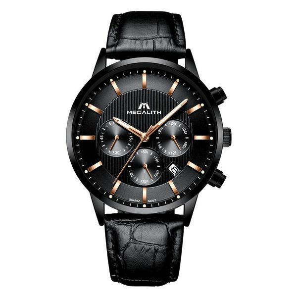 wristwatches megalith fashion casual watch for men waterproof chronograph black genuine leather quartz wrist male clock montre homme, Slivery;brown
wristwatches megalith fashion casual watch for men waterproof chronograph black genuine leather quartz wrist male clock montre homme, Slivery;brown