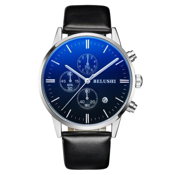 men's quartz wristwatch date clock multi function calendar leather watch for male alloy dial waterproof sport wristwatches, Slivery;brown
men's quartz wristwatch date clock multi function calendar leather watch for male alloy dial waterproof sport wristwatches, Slivery;brown