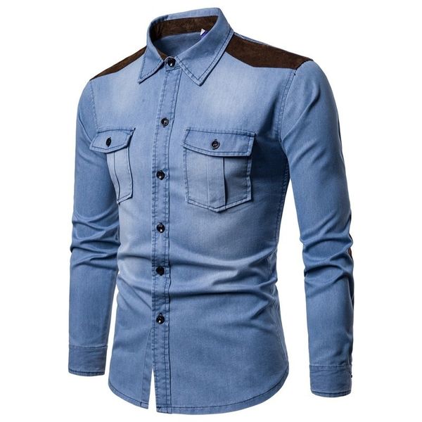 men's t-shirts vintage cotton turn-down collar male shirt shreds thin anguished washing denim long sleeve casual spring button up shirt, White;black
men's t-shirts vintage cotton turn-down collar male shirt shreds thin anguished washing denim long sleeve casual spring button up shirt, White;black