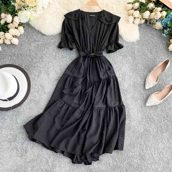 casaul ladies spring summer bandge solid petal short sleeve v neck high waist street style female dress 210520, Black;gray
casaul ladies spring summer bandge solid petal short sleeve v neck high waist street style female dress 210520, Black;gray