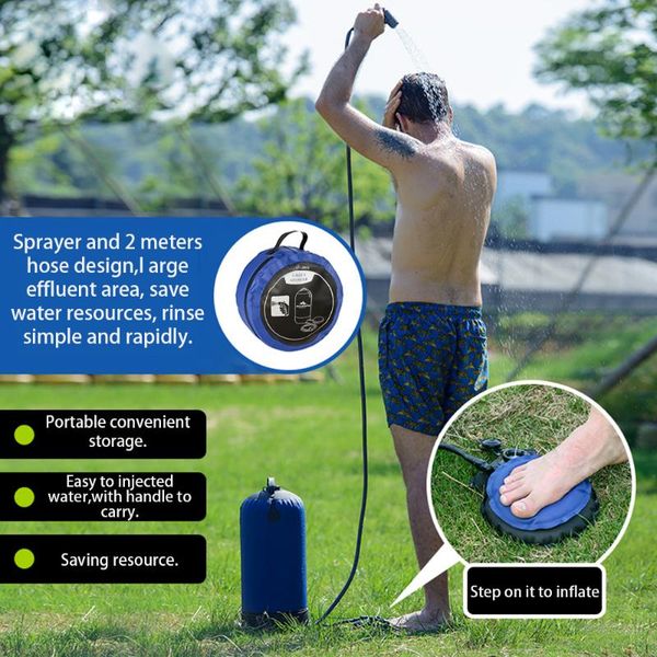 pressure shower with foot pump lightweight outdoor inflatable water bag for outdoors camping bags
pressure shower with foot pump lightweight outdoor inflatable water bag for outdoors camping bags