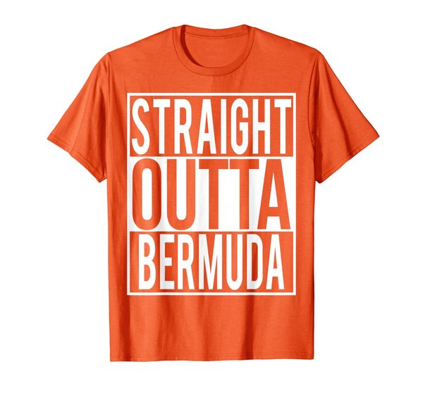 straight outta bermuda country name t-shirt, White;black