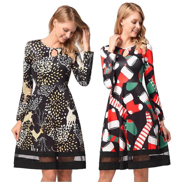 casual dresses christmas dress cartoon printed long sleeve fashion women spring autumn elegant knee-length fall party, Black;gray
casual dresses christmas dress cartoon printed long sleeve fashion women spring autumn elegant knee-length fall party, Black;gray