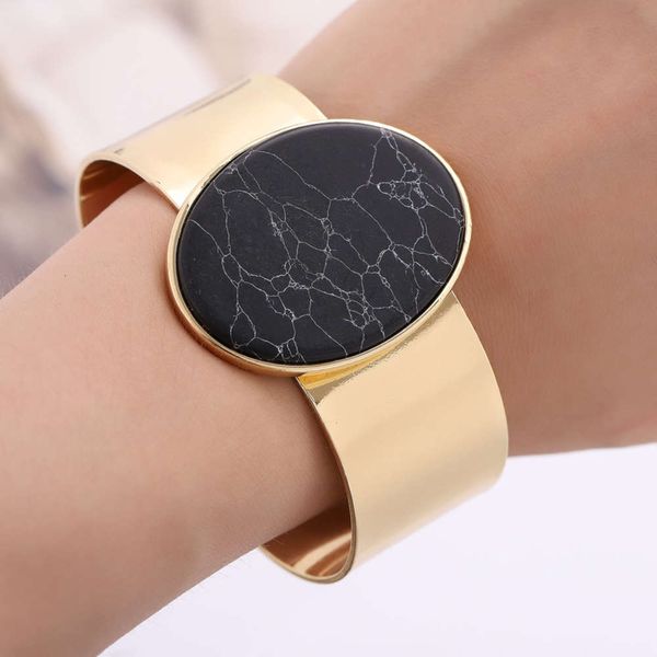 temperament personality wide metal bracelet creative niche oval marbling bracelet hip hop street clapping jewelry, Black
temperament personality wide metal bracelet creative niche oval marbling bracelet hip hop street clapping jewelry, Black