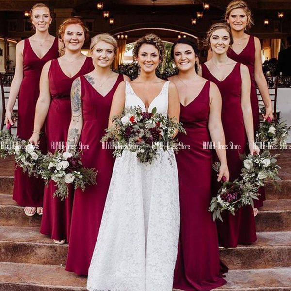 bridesmaid dress elegant v-neck burgundy wedding party dresses lace up back floor length satin robe demoiselle d'honneur, White;pink
bridesmaid dress elegant v-neck burgundy wedding party dresses lace up back floor length satin robe demoiselle d'honneur, White;pink