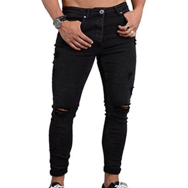men's jeans men casual black slim hole pencil pants male fashion skinny biker street hip hop party denim clothing, Blue
men's jeans men casual black slim hole pencil pants male fashion skinny biker street hip hop party denim clothing, Blue