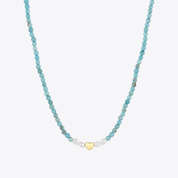 pendant necklaces enfashion natural stone pearl heart necklace for women gold color stainless steel fashion jewelry beach collier p3245, Silver
pendant necklaces enfashion natural stone pearl heart necklace for women gold color stainless steel fashion jewelry beach collier p3245, Silver