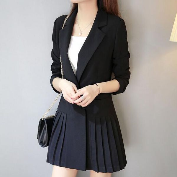 casual dresses ol double breasted pleated dress women full sleeve blazer work office lady vestidos femme df470, Black;gray
casual dresses ol double breasted pleated dress women full sleeve blazer work office lady vestidos femme df470, Black;gray