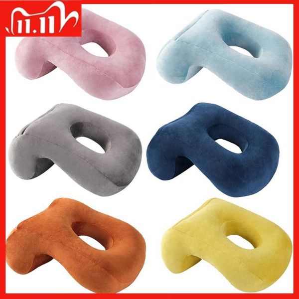 portable travel noon nap neck pillow office airplane driving support head rest home desk soft cushion with relax hole
portable travel noon nap neck pillow office airplane driving support head rest home desk soft cushion with relax hole