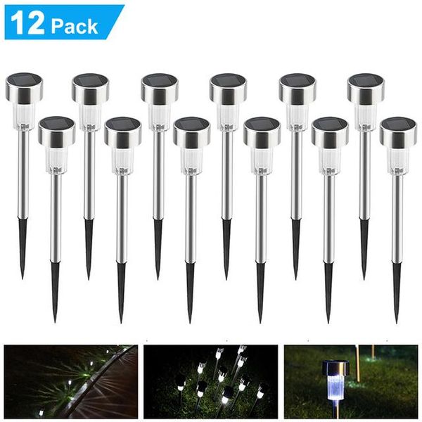 lawn lamps solar flower pot light stainless steel plug-in