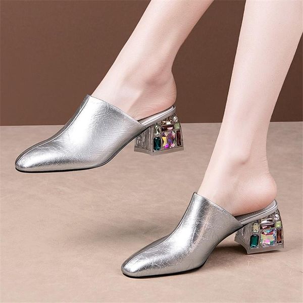 slippers pxelena plus size 34-42 women mules real cow leather rhinestone crystal chunky heels slides shoes wedding lady summer, Black
slippers pxelena plus size 34-42 women mules real cow leather rhinestone crystal chunky heels slides shoes wedding lady summer, Black