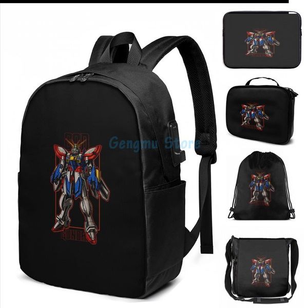 funny graphic print god gundam ss usb charge backpack men school bags women bag travel laptop
funny graphic print god gundam ss usb charge backpack men school bags women bag travel laptop