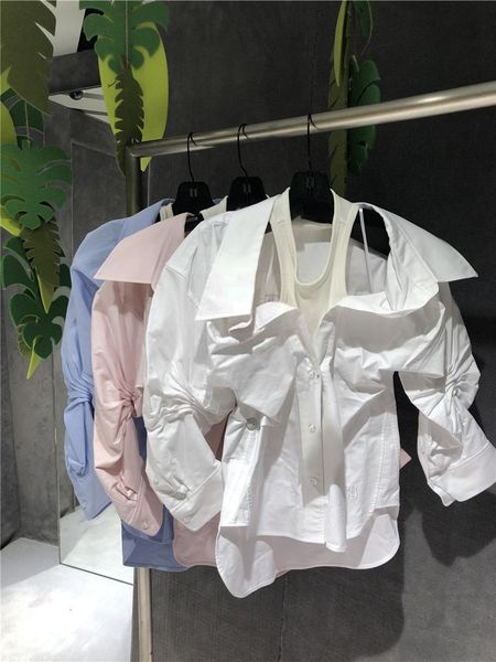 blouses 2021 early spring fashion classic brand luxury design versatile strapless two pieces of fitting vest irregular shirt a2, White
blouses 2021 early spring fashion classic brand luxury design versatile strapless two pieces of fitting vest irregular shirt a2, White