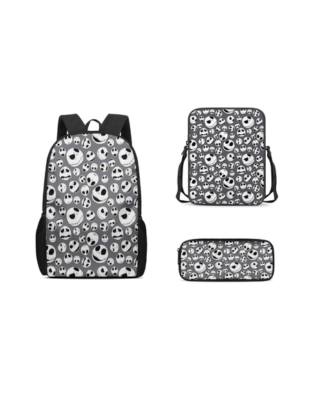 customizable children's school bag 3 pieces cartoon skull pattern shoulder pen girl kindergarten bags
customizable children's school bag 3 pieces cartoon skull pattern shoulder pen girl kindergarten bags