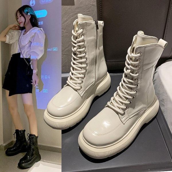 boots 2021 british style side zipper flat bottom handsome motorcycle patent leather short women's spring and, Black
boots 2021 british style side zipper flat bottom handsome motorcycle patent leather short women's spring and, Black