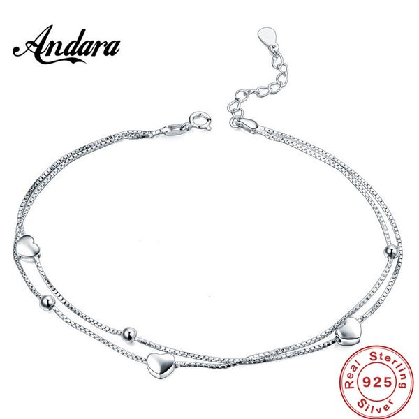100%925 sterling silver anklet double love girl & woman summer style jewelry accessory gift, Red;blue
100%925 sterling silver anklet double love girl & woman summer style jewelry accessory gift, Red;blue