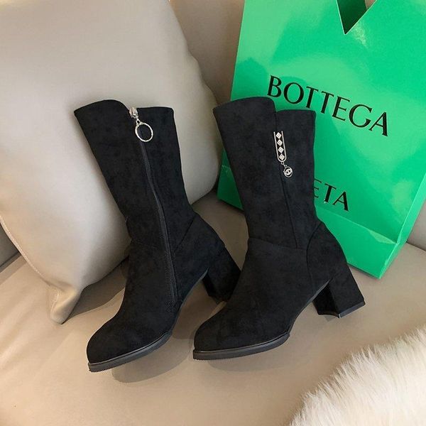 boots fashion round toe booties women pumps square heel solid color knight winter keep warm shoes zapatillas mujer 2021, Black
boots fashion round toe booties women pumps square heel solid color knight winter keep warm shoes zapatillas mujer 2021, Black