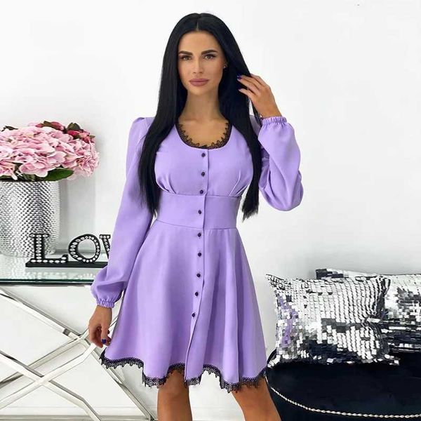 casual dresses women vintage o neck lace solid a line single breasted long lantern sleeve club party mini dress 2021 autumn, Black;gray
casual dresses women vintage o neck lace solid a line single breasted long lantern sleeve club party mini dress 2021 autumn, Black;gray