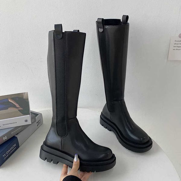 women's 2020 new autumn and winter british style net red long below knee high knight boots, Black
women's 2020 new autumn and winter british style net red long below knee high knight boots, Black
