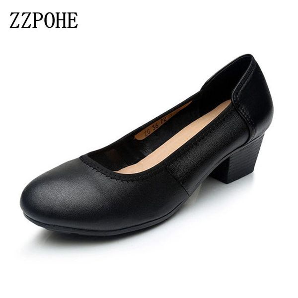 dress shoes zzpohe 2021 spring autumn women's pumps fashion thick round toe leather women high heel woman slip on casual, Black
dress shoes zzpohe 2021 spring autumn women's pumps fashion thick round toe leather women high heel woman slip on casual, Black
