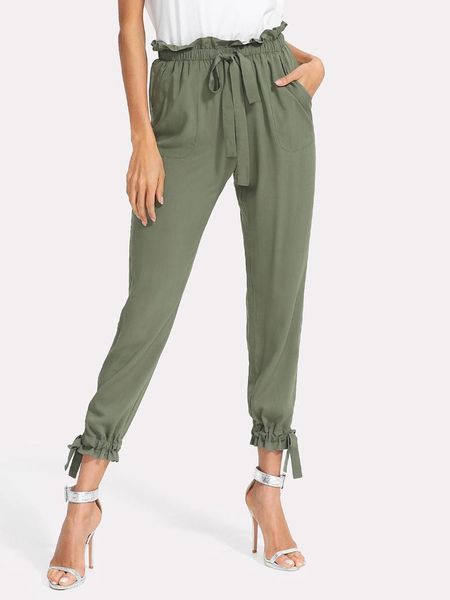 women's pants & capris 2021 casual drawstring waist high tapered carrot summer women going out trousers streetwear ruffle loose harem, Black;white
women's pants & capris 2021 casual drawstring waist high tapered carrot summer women going out trousers streetwear ruffle loose harem, Black;white