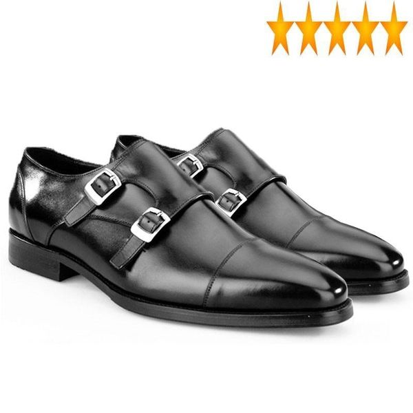 dress shoes strap mens double formal monk genuine leather designer square toe slip on flats business oxford sapato masculino social, Black
dress shoes strap mens double formal monk genuine leather designer square toe slip on flats business oxford sapato masculino social, Black
