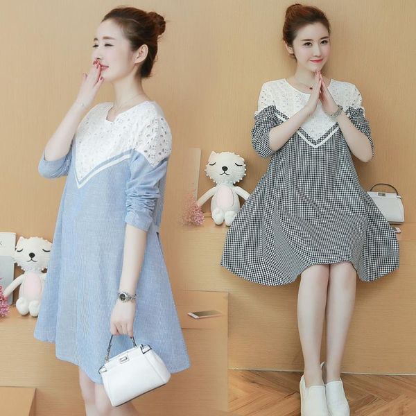 maternity dresses 1782# clothes spring autumn stripe patchwork cotton long sleeves loose stylish dress for pregnant women mom, White
maternity dresses 1782# clothes spring autumn stripe patchwork cotton long sleeves loose stylish dress for pregnant women mom, White