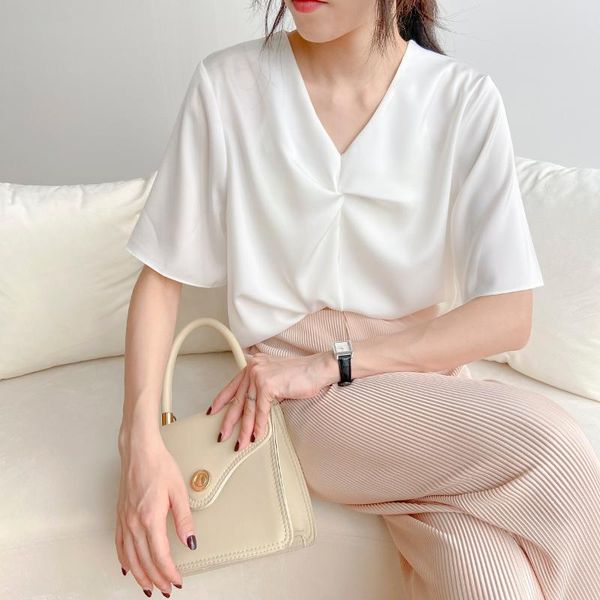 women chiffon blouses ladies short sleeve female solid v-neck summer casual loose shirts white vs229 women's &
women chiffon blouses ladies short sleeve female solid v-neck summer casual loose shirts white vs229 women's &