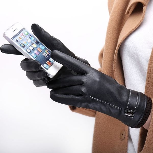 autumn and winter leather gloves female touch screen thickened outdoor cycling warm student windproof waterproof driving gloves, Black
autumn and winter leather gloves female touch screen thickened outdoor cycling warm student windproof waterproof driving gloves, Black