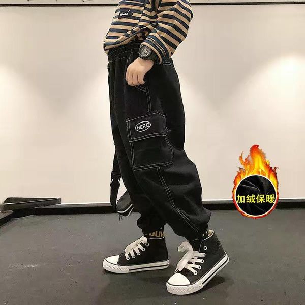 witner boy pants plus velet full length pocket loose style teens cotton autumn long trousers children clothes jeans, Blue
witner boy pants plus velet full length pocket loose style teens cotton autumn long trousers children clothes jeans, Blue