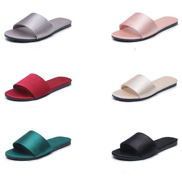 four seasons home flat non-slip women slippers 2021 candy color silk material outdoor casual all-match sandals ms, Black
four seasons home flat non-slip women slippers 2021 candy color silk material outdoor casual all-match sandals ms, Black