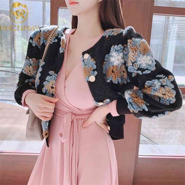 women elegant jacket korean chic autumn winter retro three-dimensional flower o neck single-row long sleeve coat 210520, Black;brown
women elegant jacket korean chic autumn winter retro three-dimensional flower o neck single-row long sleeve coat 210520, Black;brown
