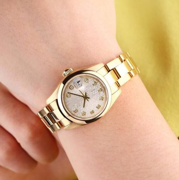 with box paper waterproof womens watches sapphire mirror 179168 26mm classic pattern dial mechanical yellow gold stainless steel bracelet lu, Slivery;brown
with box paper waterproof womens watches sapphire mirror 179168 26mm classic pattern dial mechanical yellow gold stainless steel bracelet lu, Slivery;brown