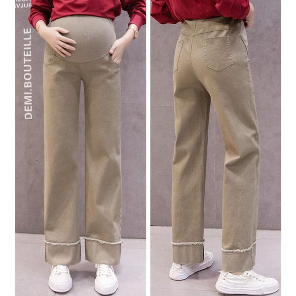 maternity bottoms cotton wide leg pants trousers for pregnant women straight pregnancy clothes casual autumn, White
maternity bottoms cotton wide leg pants trousers for pregnant women straight pregnancy clothes casual autumn, White