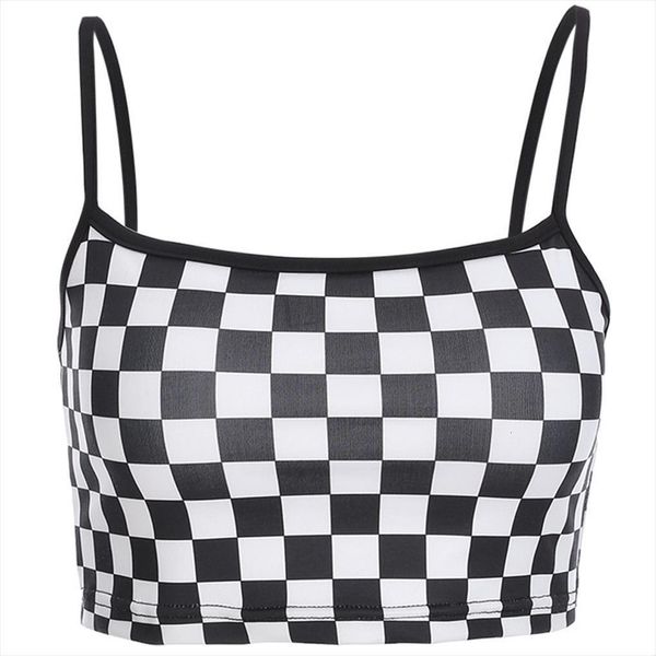 checkered cropped summer women tank sleeveless sling cotton breathable short vest fashion plaid streetwear, White
checkered cropped summer women tank sleeveless sling cotton breathable short vest fashion plaid streetwear, White