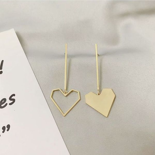 70%off s925 silver needle long asymmetric earrings with and exquisite personality, Golden