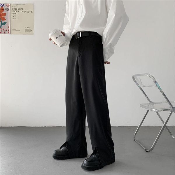 men's suits & blazers suit pants mens loose trend solid color wide-leg straight all-match casual split design male clothes trousers fou, White;black
men's suits & blazers suit pants mens loose trend solid color wide-leg straight all-match casual split design male clothes trousers fou, White;black