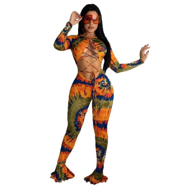 lace up waist band cut out flare rompers women tie dyeing print hollow bodycon jumpsuit 2021 spring long sleeve outfit women's jumpsuit, Black;white
lace up waist band cut out flare rompers women tie dyeing print hollow bodycon jumpsuit 2021 spring long sleeve outfit women's jumpsuit, Black;white