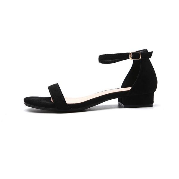 one-word buckle summer wild mid-heel thick with fairy style low-heeled fashion shoes sandals, Black
one-word buckle summer wild mid-heel thick with fairy style low-heeled fashion shoes sandals, Black