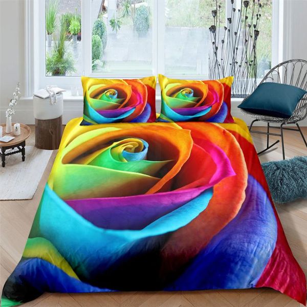 rainbow rose bedding set 3 piece colorful flowers duvet cover valentine's day bedspread black chic for women sets
rainbow rose bedding set 3 piece colorful flowers duvet cover valentine's day bedspread black chic for women sets