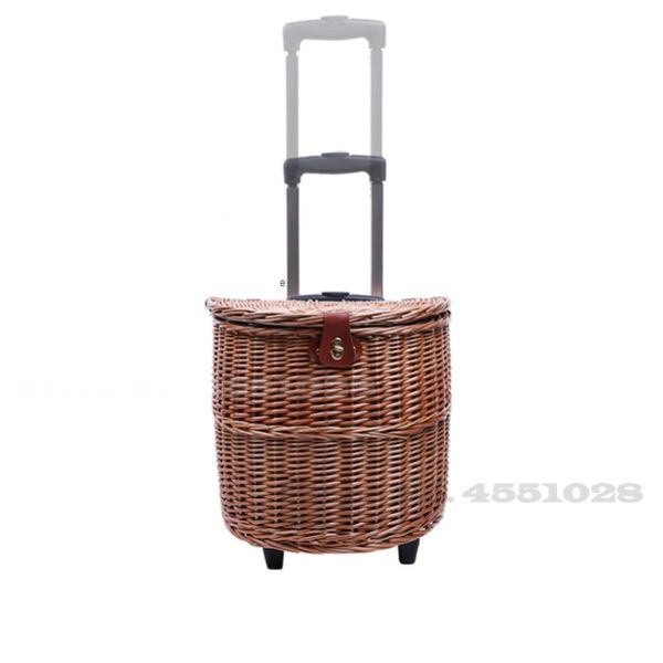 storage bags rattan weaving picnic basket trolley cart multifunctional wheeled with lid hand outdoor props
storage bags rattan weaving picnic basket trolley cart multifunctional wheeled with lid hand outdoor props