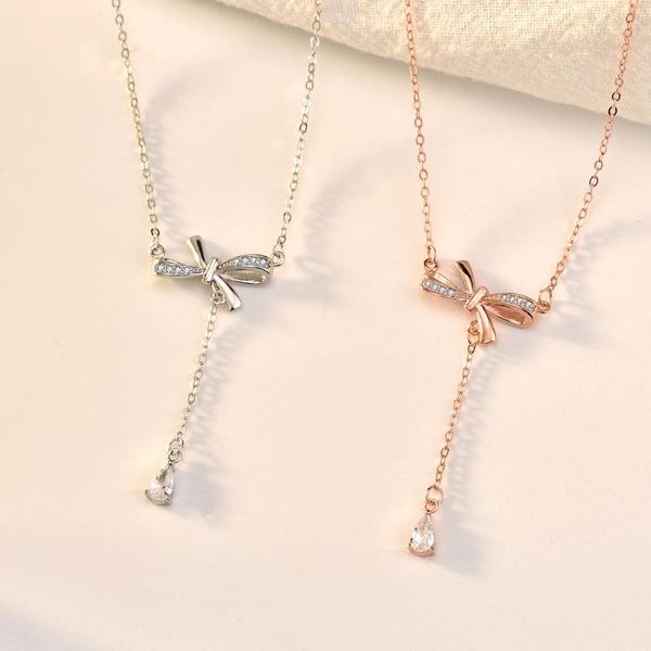 pendant necklaces necklace original s925 sterling silver bow tassel niche design chain neck
pendant necklaces necklace original s925 sterling silver bow tassel niche design chain neck